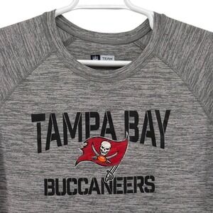 NFL Team Apparel Tampa Bay Buccaneers Grey Heather Graphic T-Shirt Mens 2XL
